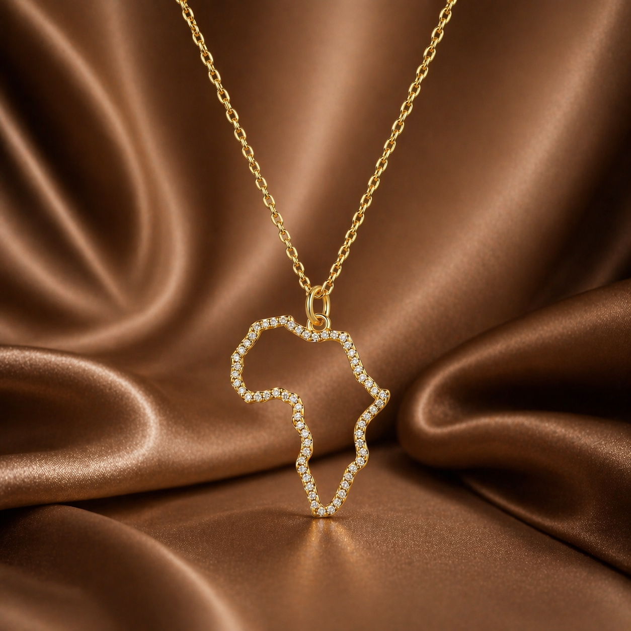 Africa Map Necklace